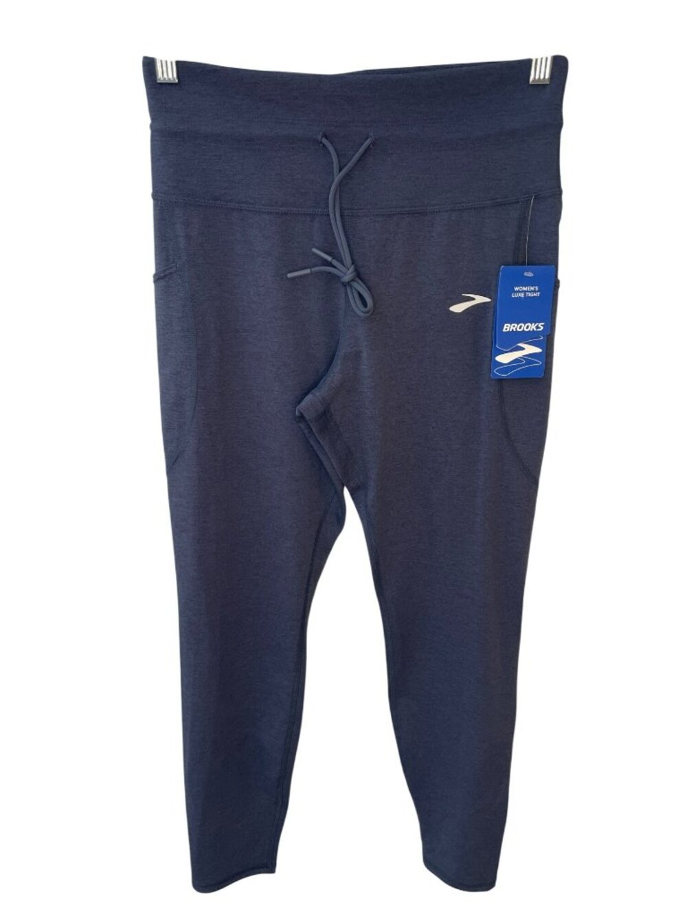 Brooks Luxe Tight HTR Nightshadow Recycled Fabric Pockets Women's Sz M $90NWT